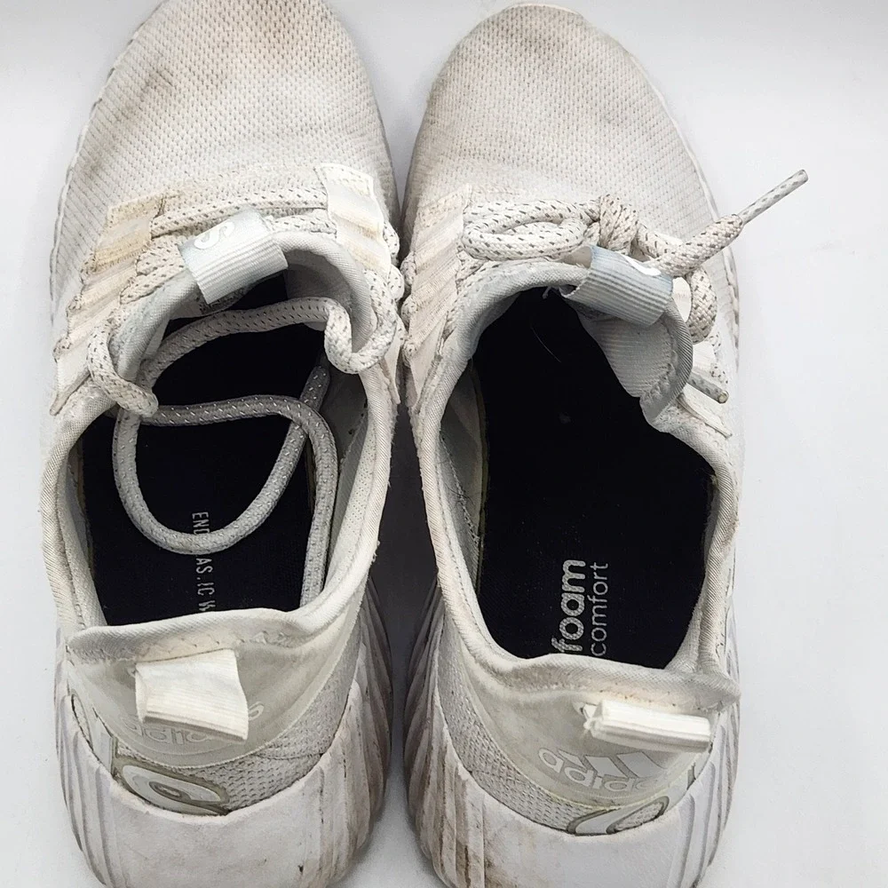 Adidas White Mesh Lace‎ Up Athletic Running Shoes Men's Size 11